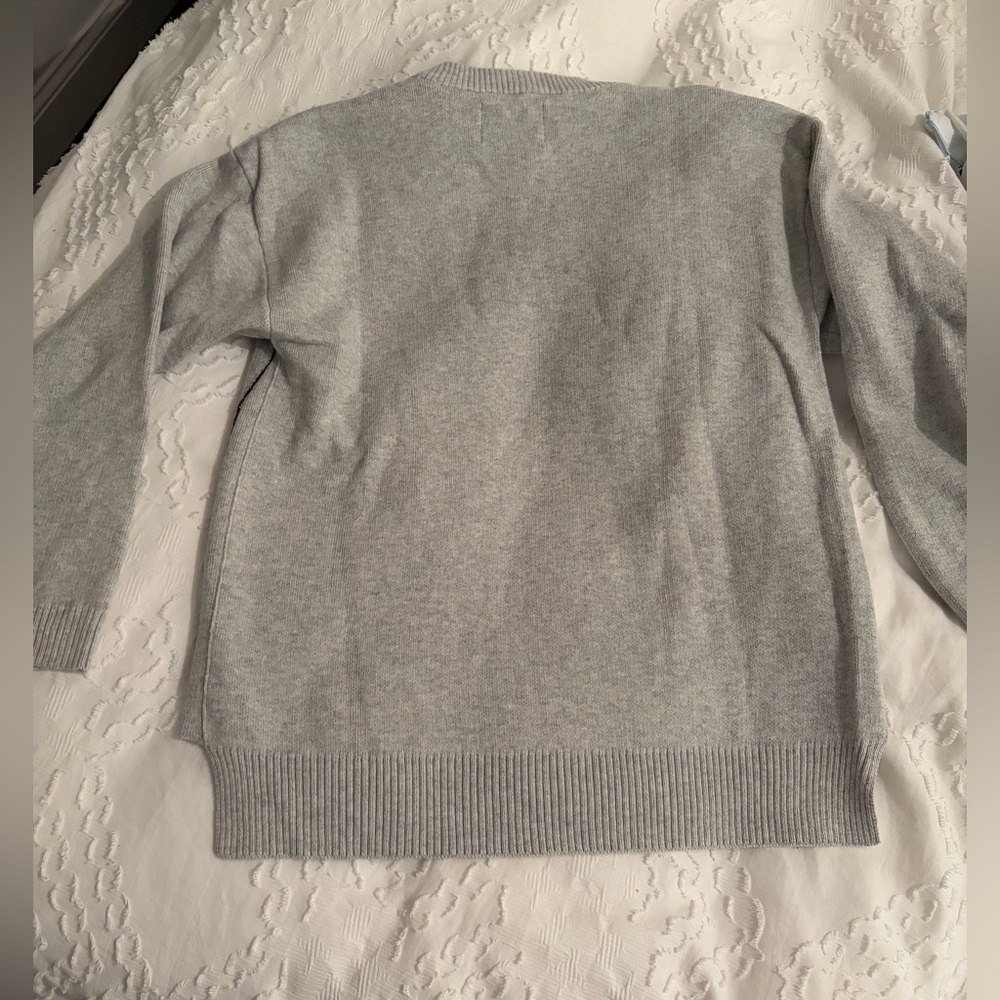 Zara boys collection Light Gray Crewneck Sweater with Skull Design - Picture 7 of 7